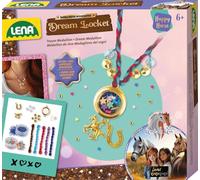 Lena Juego de manualidades Happy Horse Dream Locket - Juego de joyas para hacer tú mismo con cadena de medallón, colgantes de caballos, lentejuelas para rellenar y efecto coctelero, juego de joyas