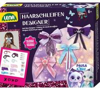 Lena Juego de manualidades Happy Horse lazos para el pelo de diseñador, accesorios para el pelo para niñas, juego de manualidades con cintas de raso, purpurina, encaje y perlas, juego de peluquería