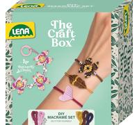 LENA Macramé Phone Chain and Jewellery - kit joyería DIY desde 15 años | Con hilo para anudar, cuentas e instrucciones ilustradas para pulseras y una cadena para móvil tipo mariposa