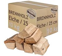 Leña Madera 5-500 kg para Estufa y Chimenea Brasero Parrilla Cesta de Fuego Troncos de Madera de Roble 25 cm flameup, Cantidad:10 kg