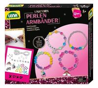 LENA - Pulseras de Cuentas Unicornio, Juego de Pulseras de Colores para Hacer Cuatro Bonitas y Brillantes Pulseras Arco Iris