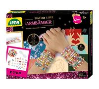 Lena Taylor Love - Pulseras de la amistad (gran juego) - Creativo juego de manualidades con 24 diseños, cuentas de letras, 15 colgantes y caja de clasificación, juego de pulsera DIY para niños a