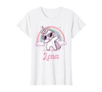Lena Regalo Nombre Personalizado Chica Unicornio Camiseta