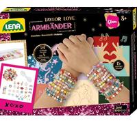 Lena Taylor Love - Pulseras de la amistad (gran juego) - Creativo juego de manualidades con 24 diseños, cuentas de letras, 15 colgantes y caja de clasificación, juego de pulsera DIY para niños a