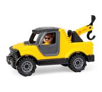 Lena - Truckies Grúa - Coche de Juguete de 20 cm con Ejes de Acero, Gancho de Remolque y Figura - Vehículo Resistente para Interior y Exterior - A Partir de 2 años - Certificado TÜV - Made in Europe