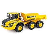 Lena Volvo A25G 4616 Worxx Volvo A25G - Camión volquete de plástico ABS con neumáticos y Ejes de Acero, vehículo de construcción con dirección de torcedura, camión volquete para niños a Partir de 3