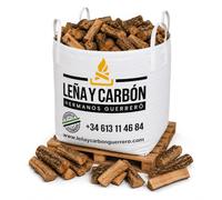 Leña y Carbón Hermanos Guerrero Leña Natural 650 kg para Chimenea y Estufa | Troncos cortados y preparados para un uso cómodo