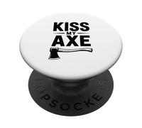 Leñador Divertido Kiss My Axe PopSockets PopGrip Adhesivo