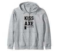 Leñador Divertido Kiss My Axe Sudadera con Capucha
