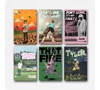 Lenaeo A Set of 6 Tyler, The Creator Music Rapper Vintage Poster Para Habitación, Arte Estético de Pared de Lienzo Decoración de Dormitorio Póster 08 x 12 pulgadas (20 x 30 cm)