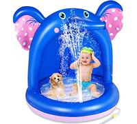 lenbest Piscina Inflable para Bebés, Hinchable Infantil, Elefante Splash Pool para Niños, Aspersor de Juego con Fondo de Burbuja Inflable de Doble Capa para Jardín/Piscina/Playa