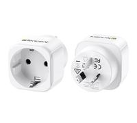 LENCENT 2 Piezas Adaptador Enchufe AU Tipo I de España a Australia, Adaptador 2-Pin Europeo a 3-Pin China para Australia, Argentina, Nueva Zelanda, Fiji