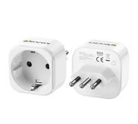 LENCENT 2 Piezas Adaptador Enchufe IT Tipo L de España a Italia