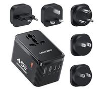 LENCENT 45W Adaptador Enchufe Universal, Enchufe Viaje Global