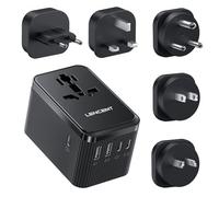 LENCENT Adaptador Enchufe Universal 28 W, Enchufe de Viaje Global