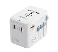 LENCENT Adaptador Viaje Internacional, GAN III 65W Adaptador Universal