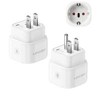 LENCENT Tipo A y Tipo B Combinación Adaptador Enchufe, Adaptador Corriente de Viaje para EE.UU., Canadá, México, Tailandia, Japón