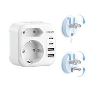 LENCENT Tipo A y Tipo B Combinación Adaptador Enchufe Plegable a EE.UU.