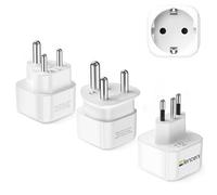 LENCENT Tipo D, Tipo M y Tipo N Combinación Adaptador Enchufe, Adaptador Corriente de Viaje 2-Pin Europa 3-Pin para Sudáfrica