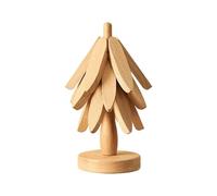 Lencería Arbre en Bois - Sous-Verres Pliables Naturels | Set de Dessous de Plat Bois Fêtes - Pour Plats Chauds Casseroles Poêles Bols Théière Table à Manger Maison Bureau Cuisine
