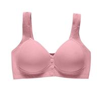 Lencería Cierre Delantero Elástico Sujetador Elegance Transpirable Casual Ropa Interior Cómodo Espalda Anti-Afectamiento Sujetador Soporte Gran Tamaño Clásico Sexy Sujetador, rosa, 40