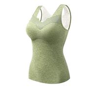 Lencería cómoda bragas de encaje sexy Y2.K Parte inferior para mujer, parte superior para clima frío, terciopelo rojo de doble con almohadilla para el pecho, ropa interior Camiseta Vestido (Green, M)