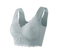 Lencería cómoda elástica ropa interior deportiva Elegance clásico sujetador entrenamiento sexy para todos los días sujetador apoyo espalda descubierta casual anti-flacidez sujetador push up, gris, XL