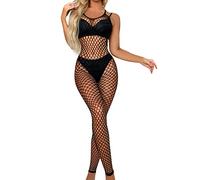 Lenceria Eroctica para San Valentin Mujer Lencería Sexy para Mujer de Dormir de Dormir Medias Cuerpo Body Red Lencería Lenceria Sexy Sexo Abierto Ligueros (Black, One Size)