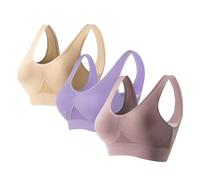 Lencería - Lote de 3 espaldas desnudas anticaídas - Ropa interior - Elegance - Soporte elástico cómodo de gran tamaño, sujetador clásico transpirable - Soporte de garganta sexy, S., XXX-Large