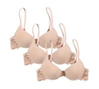 Lencería Mujer Encaje, Soporte Garganta Push Up Mujer Sexy Color Sólido Deep V Cómodo Transpirable Sujetador Clásicos Para Todos Los Días Dulce Encanto Seducción Bralette Ligero Corte Regular Bra