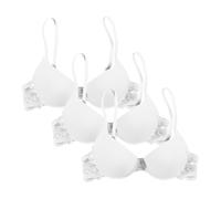 Lencería Mujer Encaje, Soporte Garganta Push Up Mujer Sexy Color Sólido Deep V Cómodo Transpirable Sujetador Clásicos Para Todos Los Días Dulce Encanto Seducción Bralette Ligero Corte Regular Bra