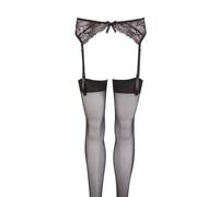Cottelli Collection Conjunto de liguero de encaje – liguero y medias – negro M/L