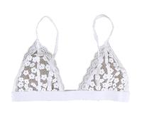 Lencería Sexy para Mujer Erotic Push Up Lace Sujetadores Abiertos Ropa Interior de Mujer Sujetador de Alambre de Encaje Sexual-Blanco, S