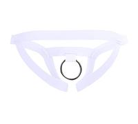 Lencería sexy para mujer, ropa interior de cuerda G, moda Sretch Micro Briefs Espalda para hombre, Blanco, talla única