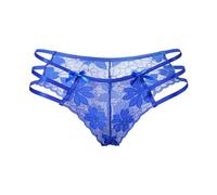 Lencería Sexy para Mujer - Ropa Interior Mujer Tanga Bragas Sexy Tanga Encaje Palabra Pantalones Calzoncillos (Blue XL)