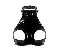 Lencería sexy para mujer, ropa interior para mujer, sujetador de pecho abierto, Negro , S