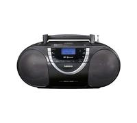 Lenco Boombox Radio DAB+/FM con reproductor de CD y Bluetooth Portátil, Negro