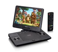 Lenco BRP-1150 - Reproductor de DVD portátil de Blu-ray y Blu-ray (pantalla TFT giratoria de 11,5", 1024 x 600 píxeles, batería integrada, con adaptador de red y de coche, entrada USB