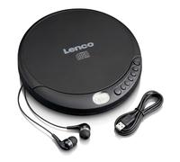 Lenco CD-010 - Reproductor de CD portátil Walkman - Diskman - CD Walkman - Con auriculares y cable de carga micro USB - Negro [Clase A de eficiencia energética]
