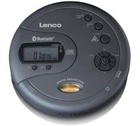 Lenco CD-300, reproductor de CD portátil Walkman, Bluetooth Diskman, CD Walkman, función MP3, antichoque, batería de 2 x 2000 mAh, auriculares, cable de carga micro USB, negro