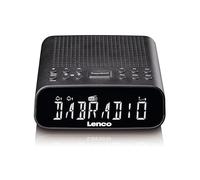 Lenco CR-606BK - Radio Despertador Compacto con Dab+/FM, Bluetooth® 5.3, Pantalla LCD Regulable, Alarma Dual, función de repetición, Puerto de Carga USB y Temporizador de sueño, Color Negro