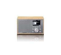 Lenco DAR-017 - Radio Dab+ compacta con Bluetooth 5.0 - presintonía de emisoras - Receptor FM - 2 Tiempos de Alarma - 3 vatios RMS - 3,5 mm AUX - Madera