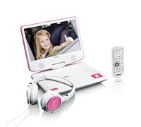 Lenco DVP-910 Reproductor de DVD portátil Convertible Negro, Rosa 22,9 cm (9") - Reproductor portátil (Reproductor de DVD portátil, Convertible, Negro, Rosa, CD,DVD, 22,9 cm (9"), TFT)