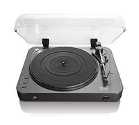 Lenco LBT-120 BK- Giradiscos USB semiautomático - Con Bluetooth - Transmisión por correa - 2 velocidades 33 rpm , 45 rpm - digitaliza sin PC - negro