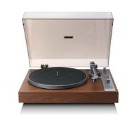 Lenco LBT-515WD - Tocadiscos de tracción Directa, Pastilla Azul de 2 m y Bluetooth, Madera