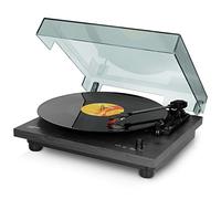 Lenco Giradiscos LS-10 – 33/45 RPM, madera, altavoces integrados, transmisión por correa, negro