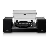 Lenco LS-300 - Giradiscos Hi-Fi con Bluetooth - Con altavoces externos 2 x 10 W RMS - Transmisión por correa - Apagado automático - Carcasa MDF - Negro