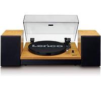 Lenco ls-300 tocadiscos de tracción por correa negro, madera