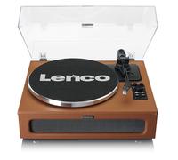 Lenco LS-430 giradiscos - giradiscos Bluetooth - altavoces integrados 40 vatios RMS - transmisión por correa - control de tono - preamplificador - salida RCA y entrada AUX - marrón, LS-430BN
