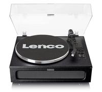 Lenco LS-430 -Tocadiscos Bluetooth - altavoces integrados 40 vatios RMS - transmisión por correa - control de tono - preamplificador - salida RCA y entrada AUX - 3,5 mm - negro